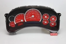 US Speedo Red Silverado/Sierra Gauge Face for Clusters 06-07 classic 1500 Gas