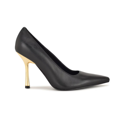Decolte donna Nine West Jamiey slip-on stiletto beige rete strass - Foto 2 di 4