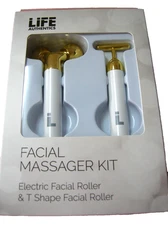 Facial Massager Kit By Life Authentics (Electric Roller & T-Shape Roller), New