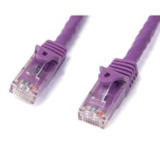 Startech 100 Ft Purple Snagless Cat6 Utp Patch Cable - Rj-45 Male Network -