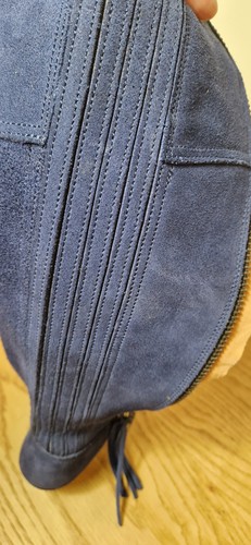 Fairfax & Favor Suede Leather Boots Size 4 Blue Excellent E50 - Picture 12 of 13