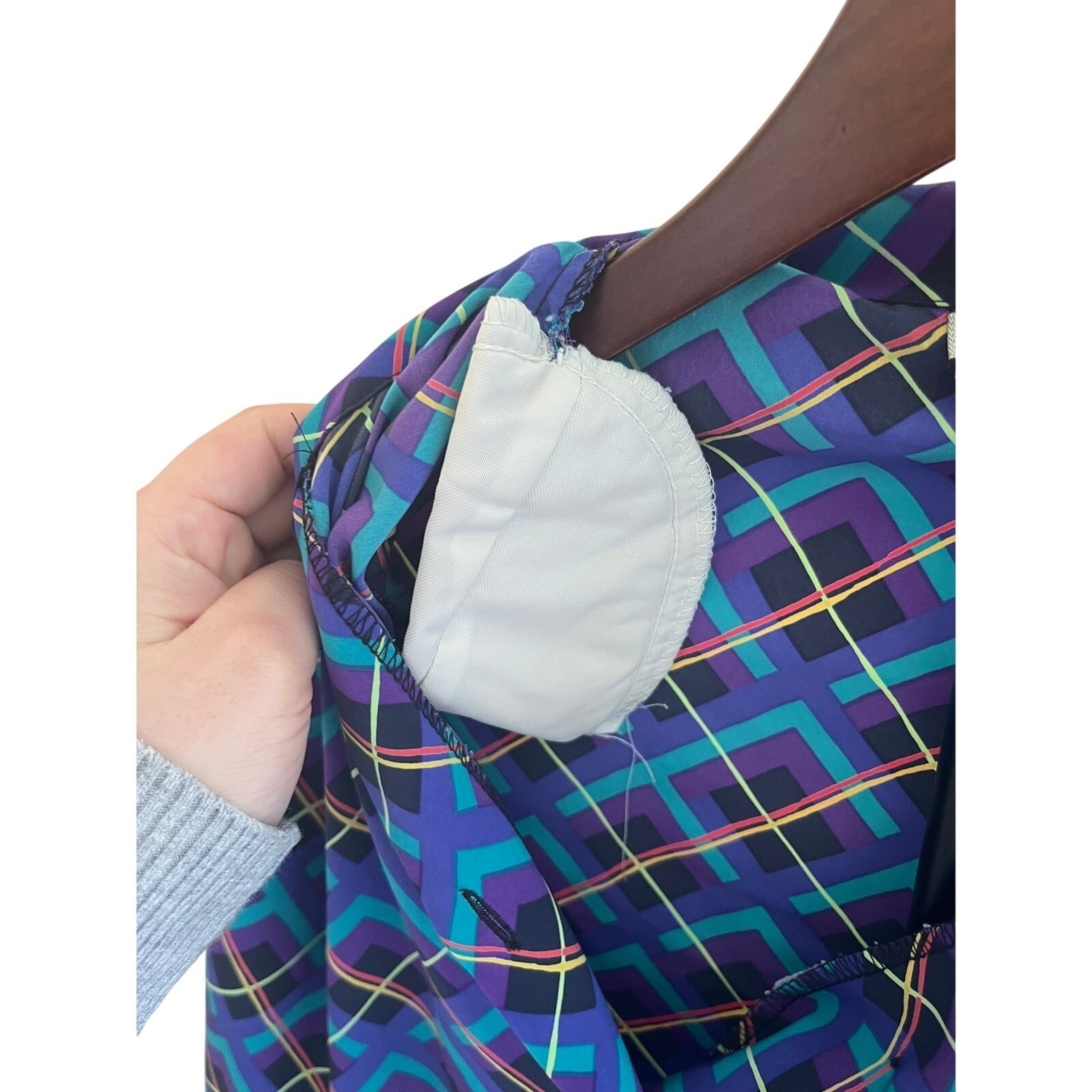 Notations Vintage Plaid Button Down Top Long Slee… - image 5