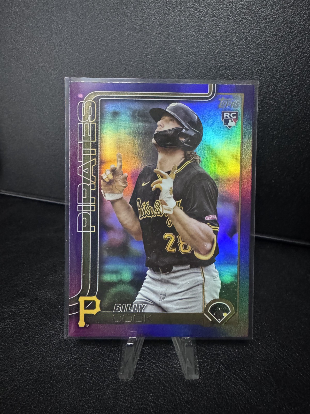 2025 Topps Series 2 Billy Cook /250 #425 Rookie Purple Refractor Pirates 