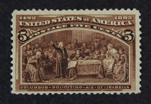 CKStamps: US Stamps Collection Scott#234 5c Columbian Mint LH OG