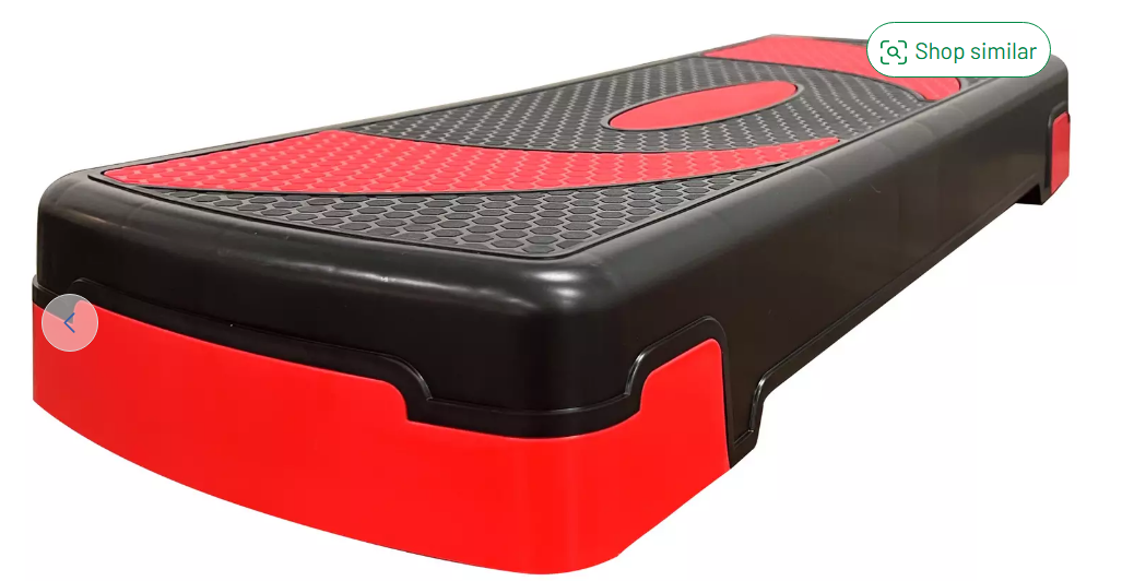 Opti Lightweight Adjustable Height Aerobic Step Black/White for - Main Image