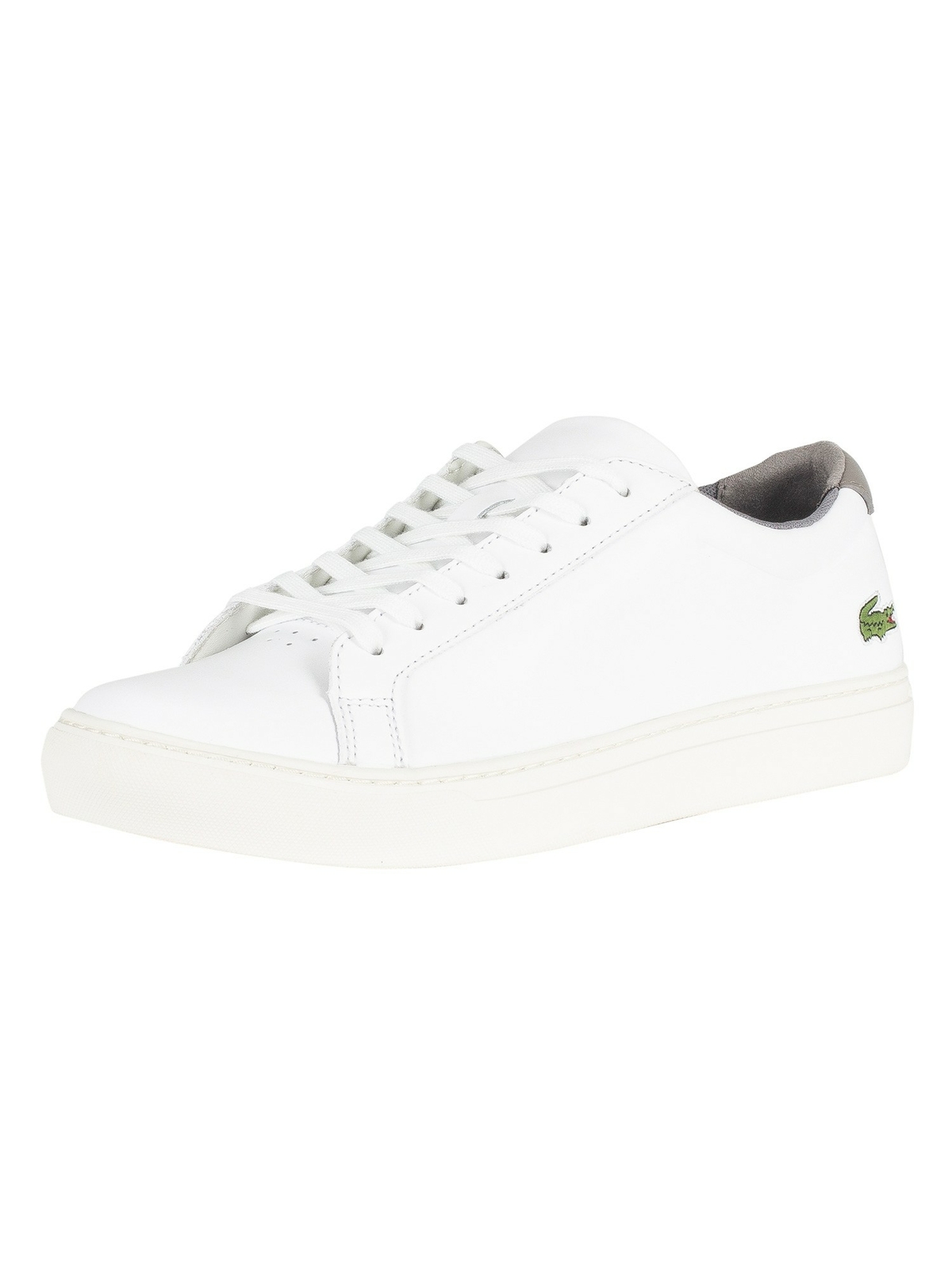 Lacoste Homme L.12.12 317 4 paniers en cuir CAM, Blanc Lacoste Homme L.12.12 317 4 paniers en cuir CAM, Blanc