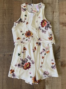 Nwt Justice Girls Size 7 Crochet Floral Shorts Romper One Piece Summer Ebay