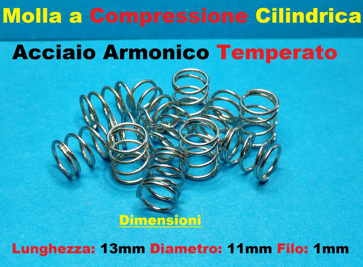 Keadic Set 100 Mini Molle A Compressione In Acciaio Inox 304 - 5 Misure Da 10 A 50 Mm, Diametro 8 Mm - Kit Di Ricambio Per Riparazioni Fai Da Te, Elettronica, Modellismo - 4