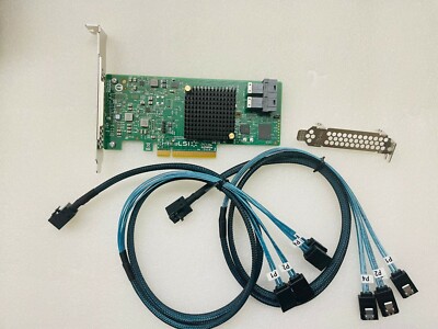 LSI 9300-8i 12Gbps SAS HBA IT mode ZFS FreeNAS unRAID +2* SFF-8643 SATA Cable