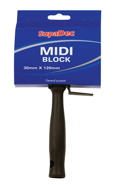 SupaDec MIDI All-Purpose Paint Paste Emulsion Wall Block Brush - 30mm x 120mm