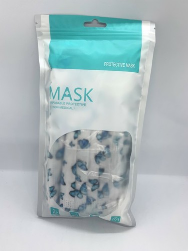3 layer Disposable Face Mask Masks Pink Purple Black Green Orange White Yellow - Picture 103 of 165