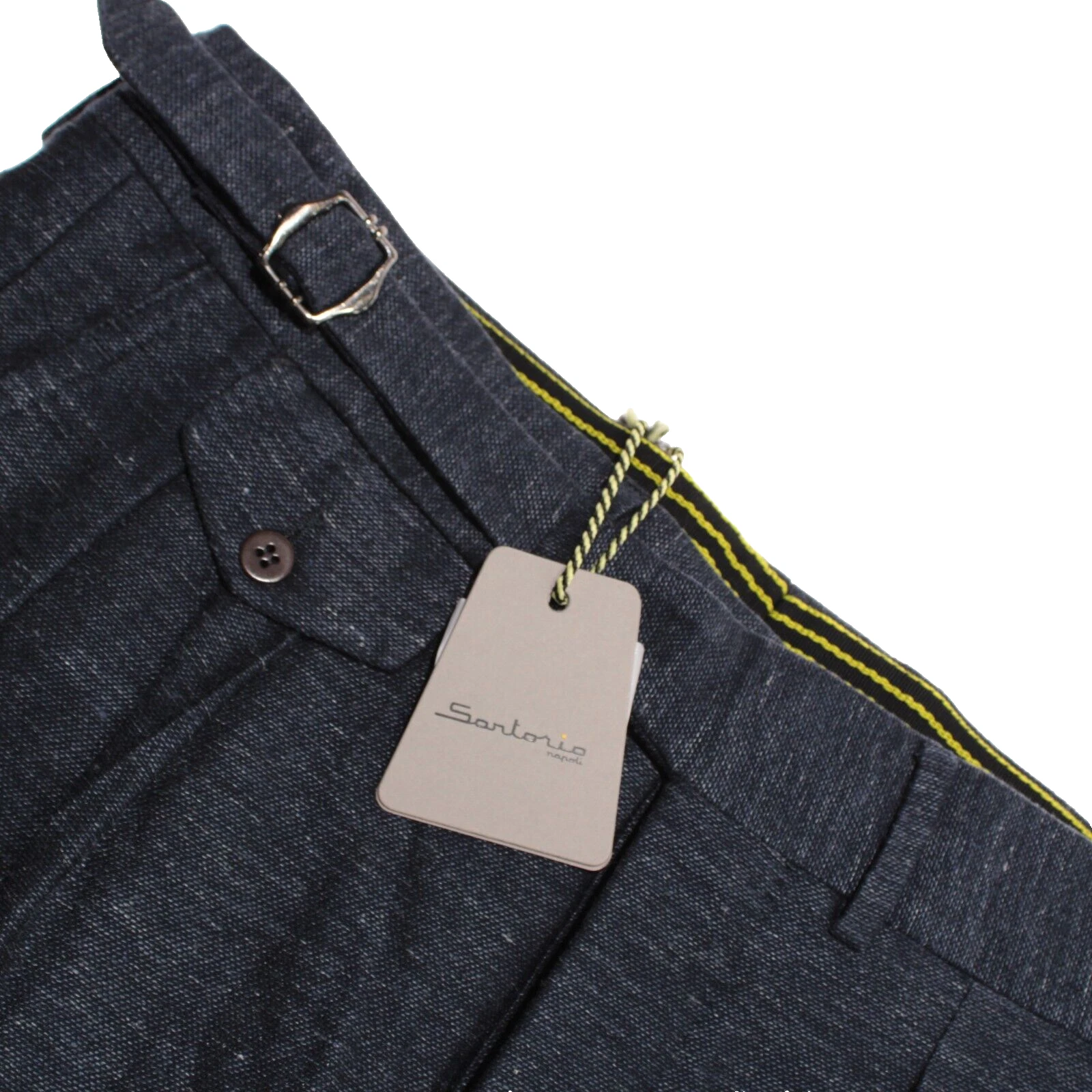 Sartorio NWT Chino / Bermuda Shorts Size 50 (US 34) in Blue Cotton & Linen Blend