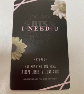 BTS JIMIN I Need U Official Japan Limited Photocard Photo card