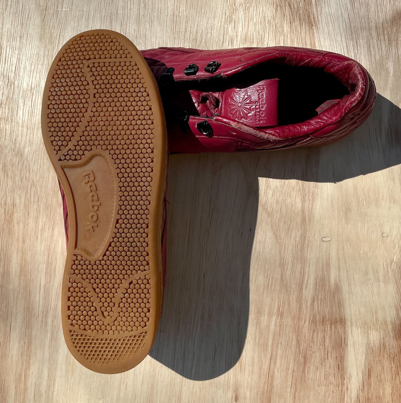 REEBOK NPC BD2643 Sneakers Shoes Lace Up Leather Men Maroon Size US 10.5 VIETNAM thumbnail 6