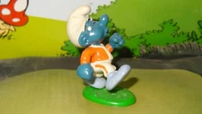 Smurfs Jogger Smurf Jogging Runner Orange Suit 20172 Rare Vintage Figurine