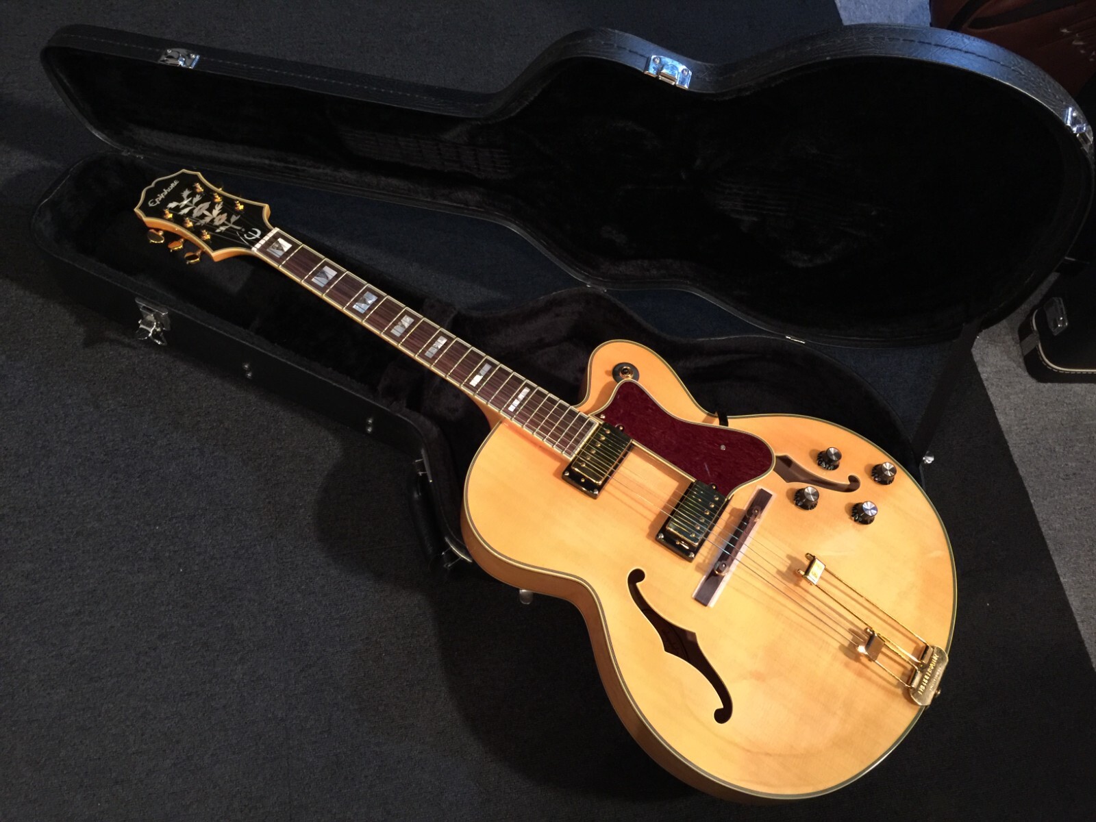 Used Epiphone Broadway Natural Full Hollow Guitar 3.3kg Good 