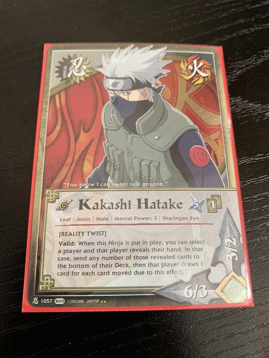 Naruto Cards - Kakashi Hatake Reality Twist Rare Foil 1057 1st