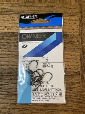 Owner gorilla light hooks size 2-Brand New-SHIPS N 24 HOURS
