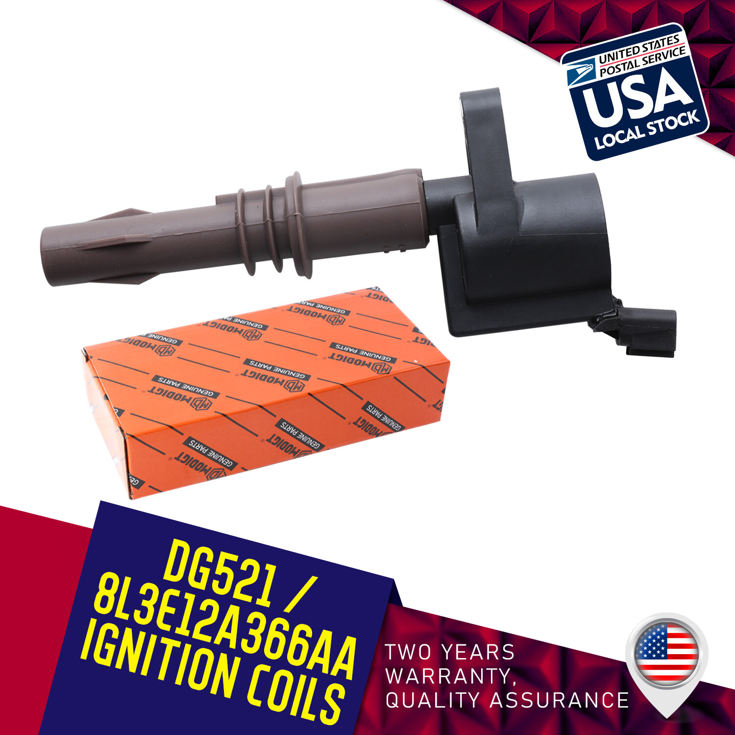 Heavy Duty 8L3E12A366AA Ignition Coils for Ford F150 4.6L 5.4L DG521 FD509 Replacement