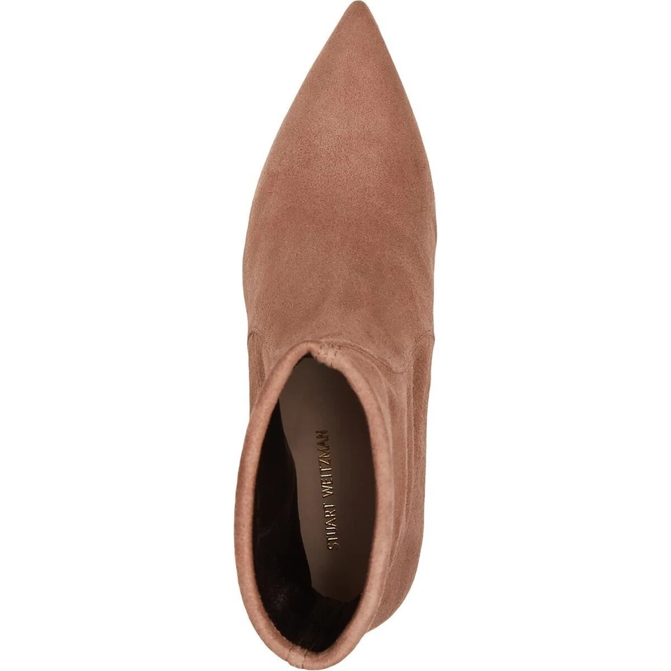 Botín al tobillo Stuart Weitzman 258721 para mujer de gamuza punta color topo talla 8,5 M Foto 2 de 2