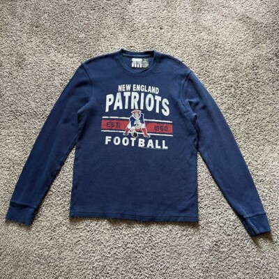 Junk Food New England Patriots Shirt Large Blue Long Sleeve