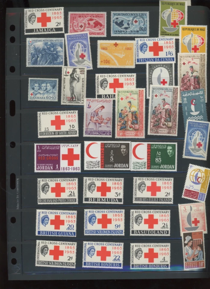 LOTE DE 335 SELLOS CRUZ ROJA MUNDIAL (MB30 Foto 3 de 4