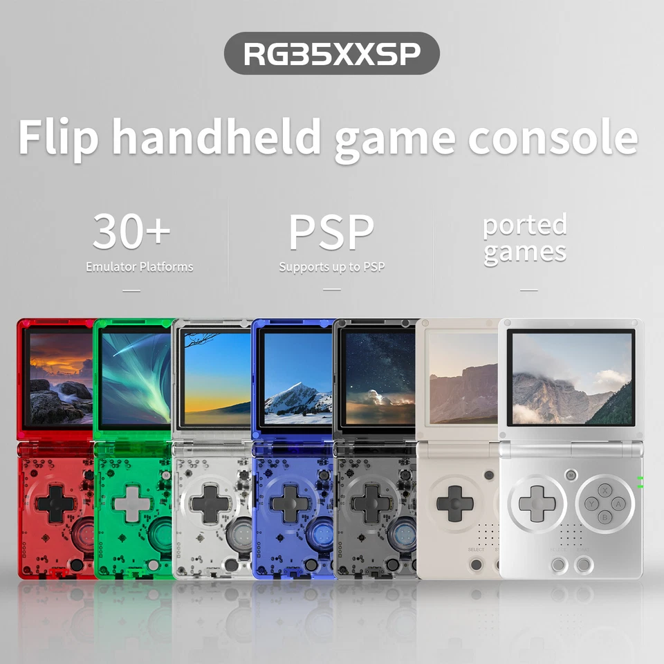 ANBERNIC RG35XXSP Handheld Retro Game Console 3.5" IPS Screen 64G 5K+Games Gifts - Image 4 of 4