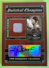 2004 Donruss Timeless Treasure Roger Clemens Auto Baseball Card /5 Red Sox