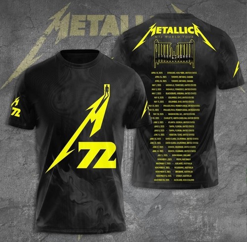 Metallica M72 World Tour 2025 Limited Edition Unisex T-Shirt alle Größen S-5XL - Bild 3 von 3