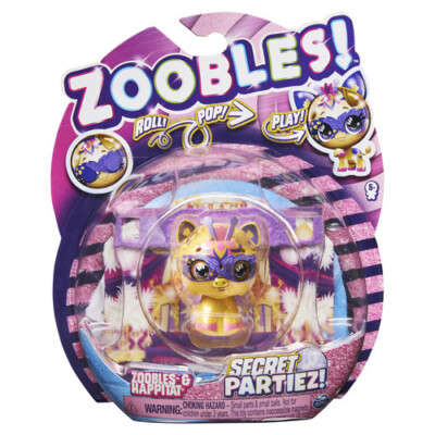 *RARE* Zoobles Secret Partiez Happitat Z-Girlz Gigi Poshette Giraffe Animals