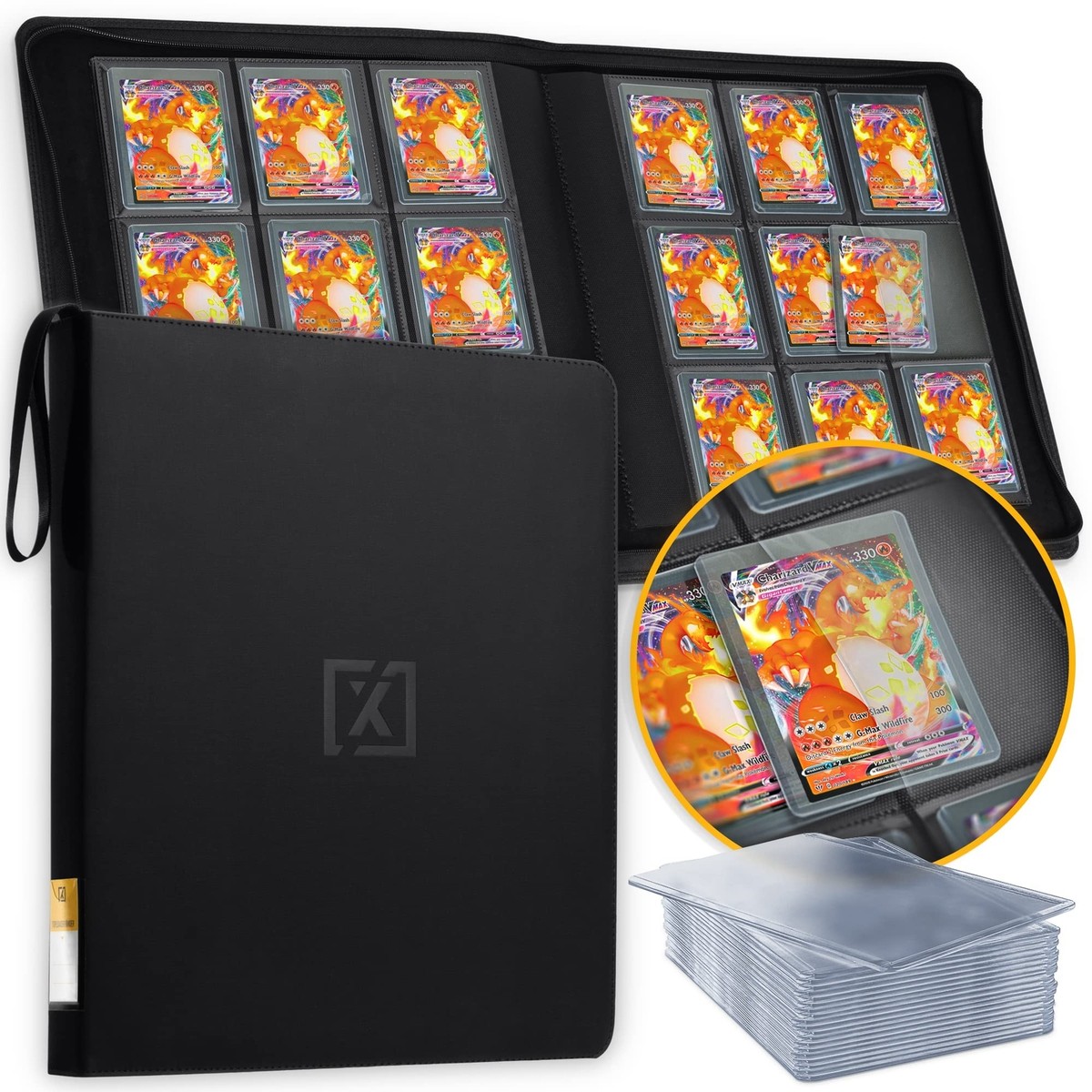 pokemon card binder that holds top loaders Top Loader Zip Binder main image 0