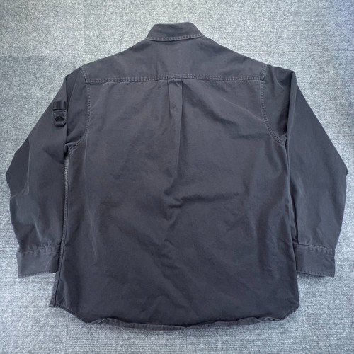 Chemise vintage ancienne marine homme L bleu nuit noir poids lourd utilitaire toile usée - Photo 2/11