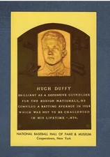 HUGH DUFFY, Braves~Phillies~Cubs ~ 1964 HOF postcard Curteichcolor GREEN ink