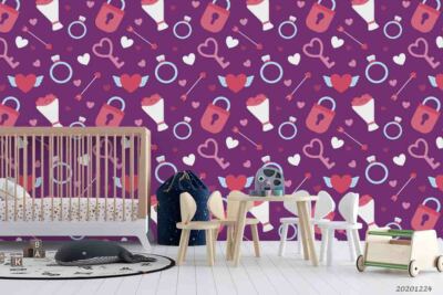 3D Arrow Heart Seamless Wallpaper Wall Mural Removable Self-adhesive 22