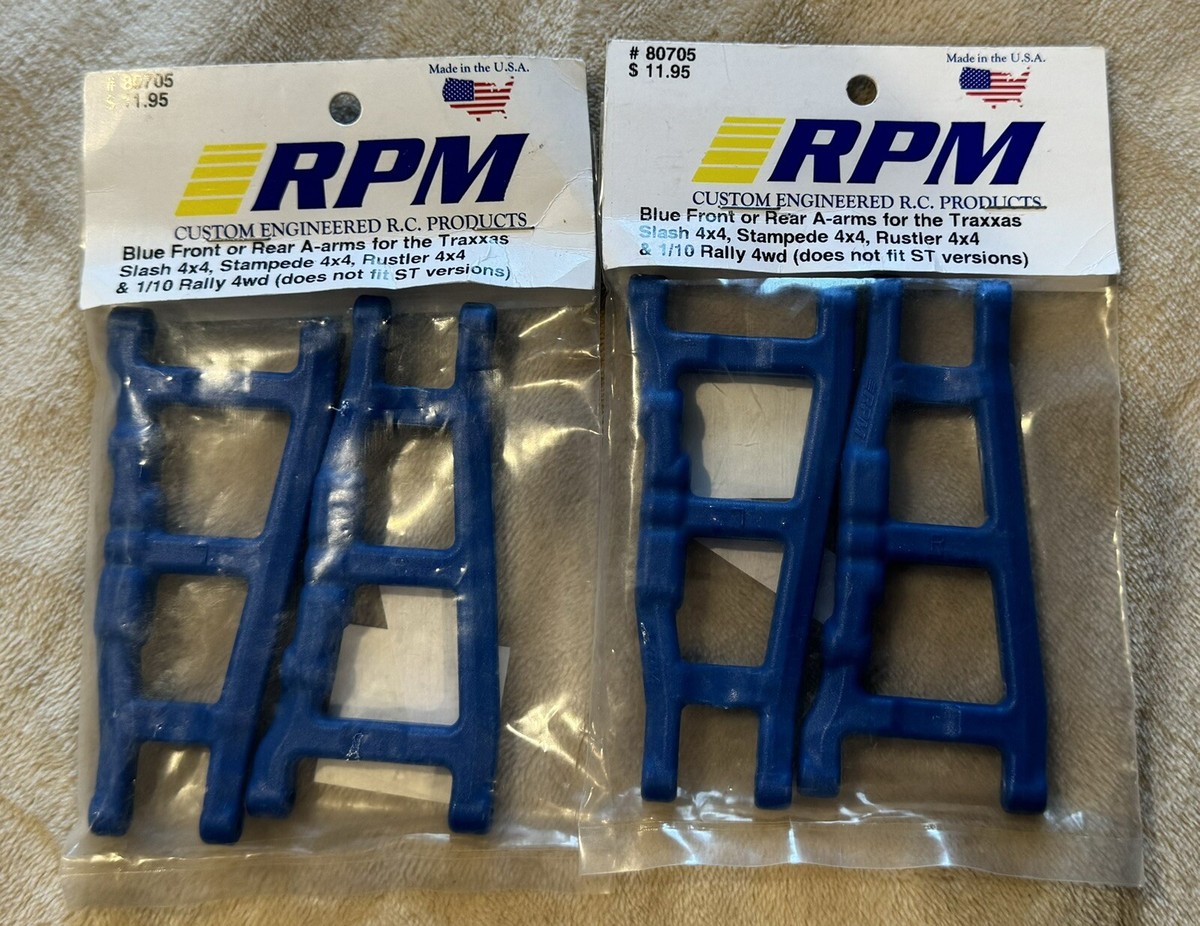 RPM A-arms Slash 4x4 Bracci Sospensione RPM Per Traxxas Slash 4x4 - Anteriore E Posteriore, Colore Blu, Modello 80705 Ricambi Per Slash 4x4