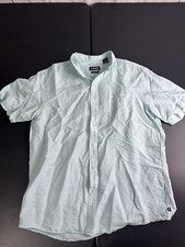 Chaps Short Sleeve Dress Size XL Linen Turqoise Shirt ✅✅
