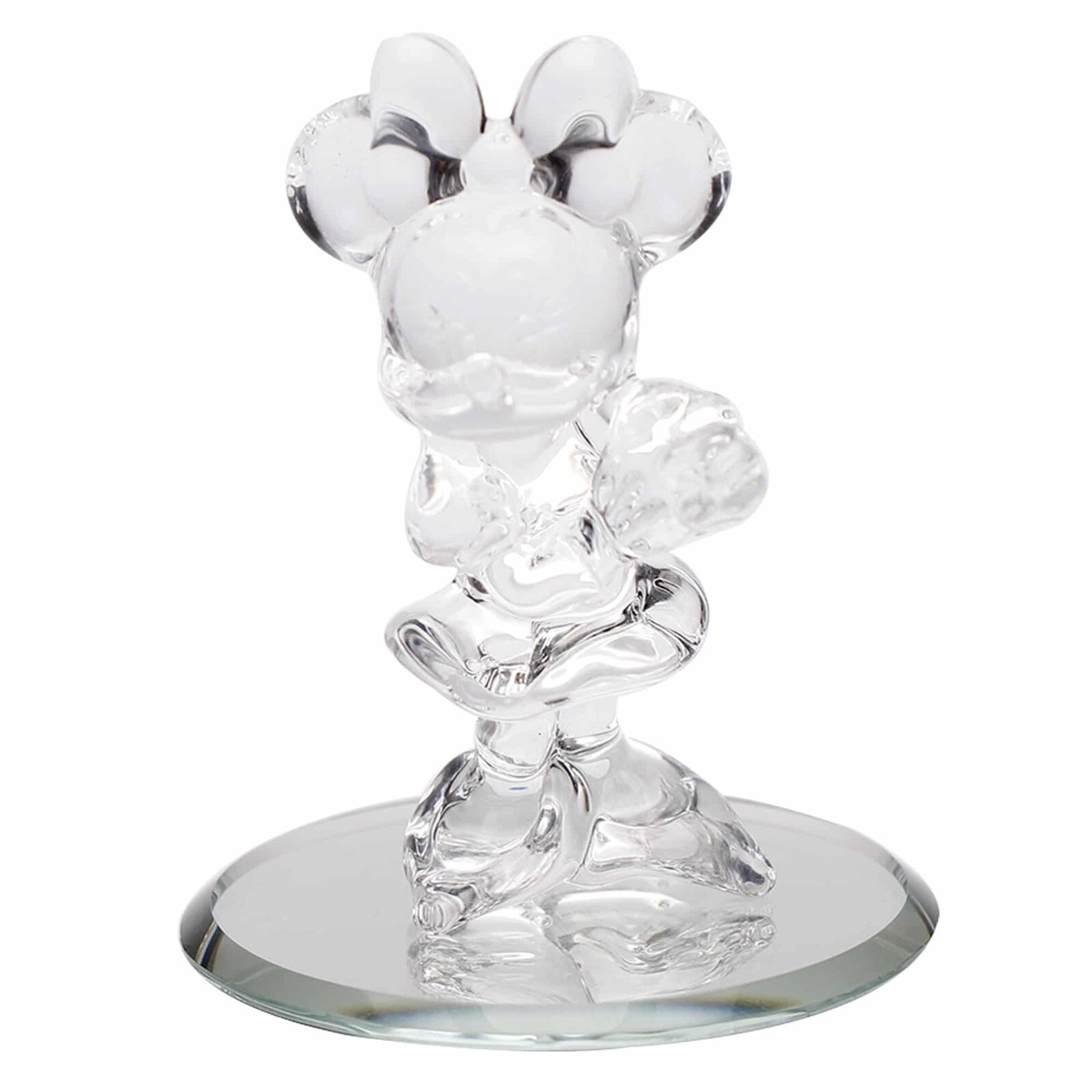 Disney Minnie Mouse glass figure on mirror, by Arribas Glass