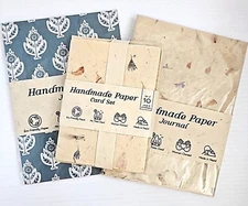 Handmade Paper Craftsmanship Card Set & Notebook Fern & Co, Woman-Owned in Nepal