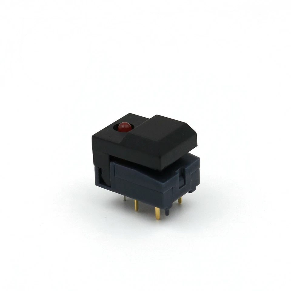 5Pcs Black PB86-A1 6Pin Red LED Momentary SPDT PCB Square Push Button Switch - Image 4 of 4