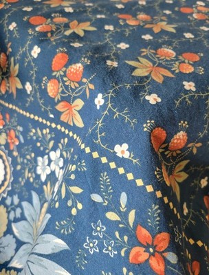 Williams Sonoma Meadow Berry Print Cotton Table Cloth 70 x90 