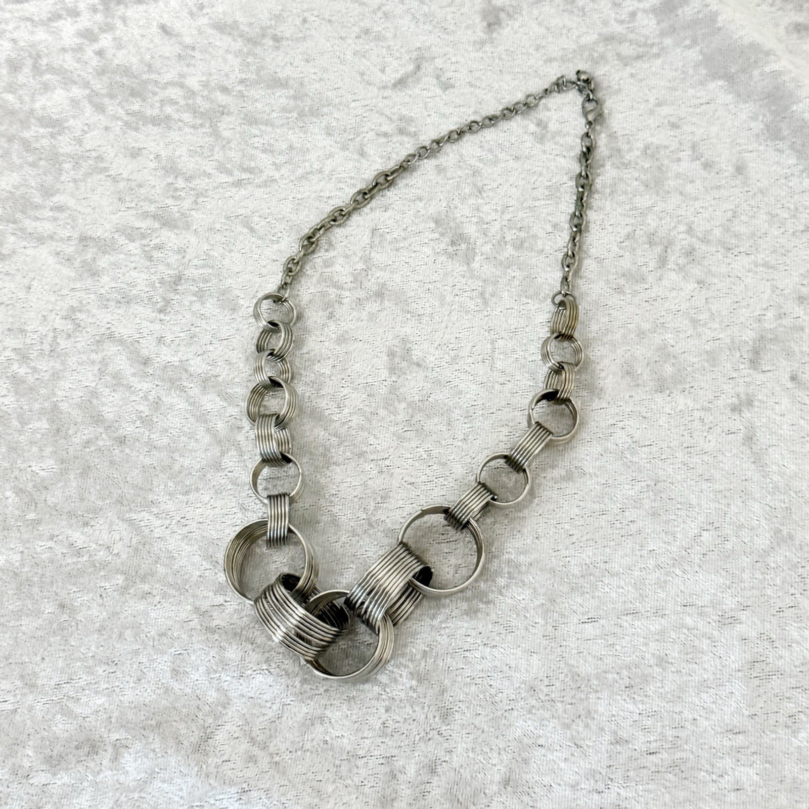 Unique Silver-Toned Interlocking Spirals Coil  Li… - image 10