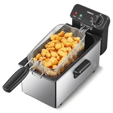 3L Electric Deep Fryer 1500W, Small Countertop Fried Chicken Maker | Adjustable