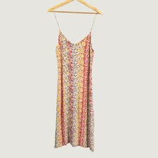 Reformation Floral Midi Dress Size Medium Colorful Viscose Sleeveless