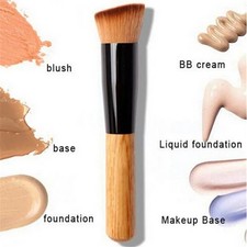 Flat Top Kabuki Foundation Brush Liquid Powder Blusher Buffing Make Up Brush UK