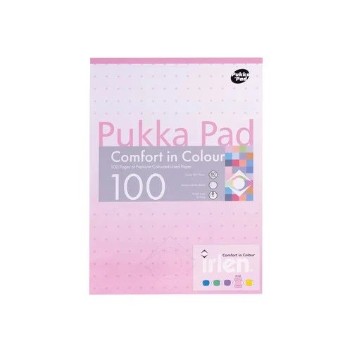 Pukka Pad A4 Rose Pink Tinted Refill Pad Dyslexia Visual Stress Lined (6 Pack)