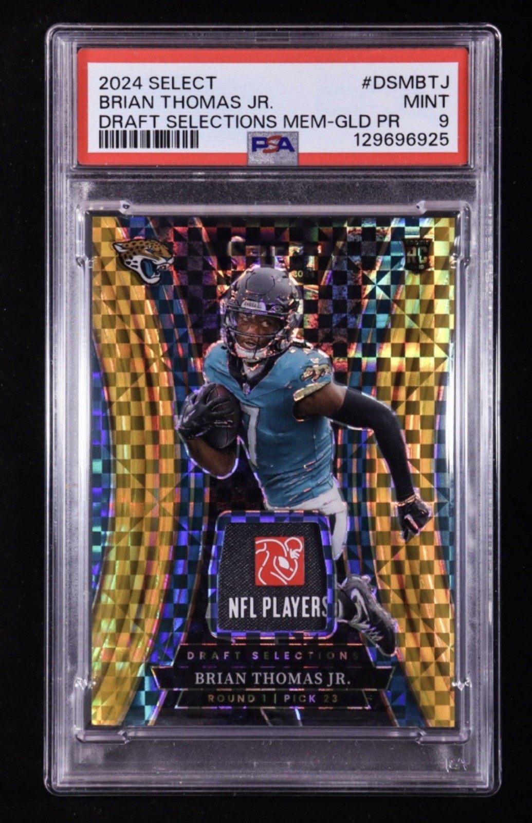 Brian Thomas Panini Select Draft Selections Memorabilia #DSMBTJ Gold