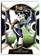 2020 Panini Select Concourse Patrick Queen #93 Silver Prizm RC Ravens