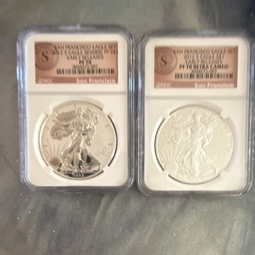 U.S. Mint American Eagle 2012(S) Silver Proof NGC PF 70 Ultra Cameo Coin Set