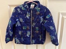 Disney Store Toy Story Light Puffer Jacket Buzz Lightyear Alien Size 4 Toddler