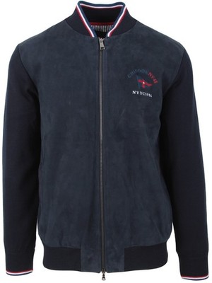 PAUL & SHARK YACHTING Herren Lamm Leder Jacke Strickjacke Größe L CHINOOK NY48